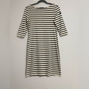 Saint James Navy and White Striped Dress